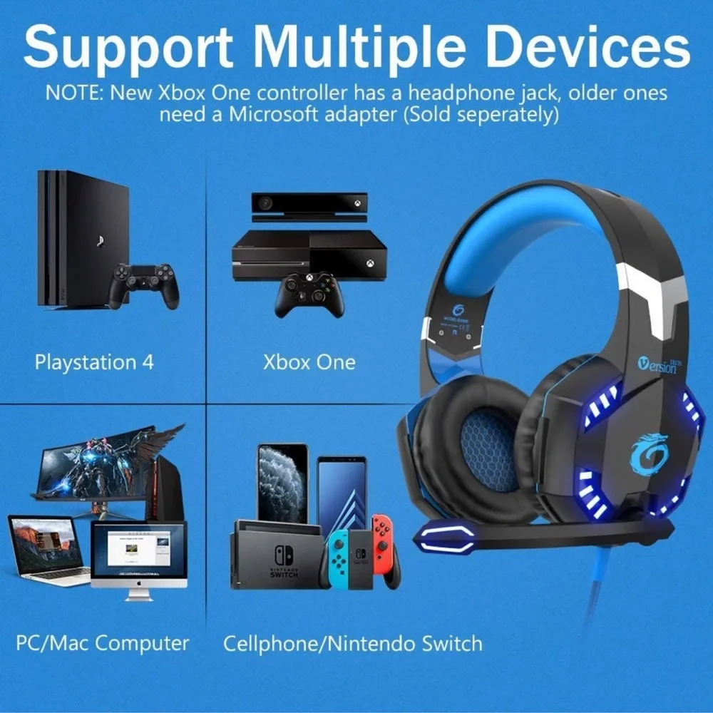 VersionTECH. G2000 Stereo Gaming Headset for PC, Xbox One, PS4, Nintendo Switc